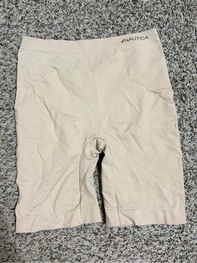 Nautica Women's Light Nude Mid-Rise Shapewear Shorts